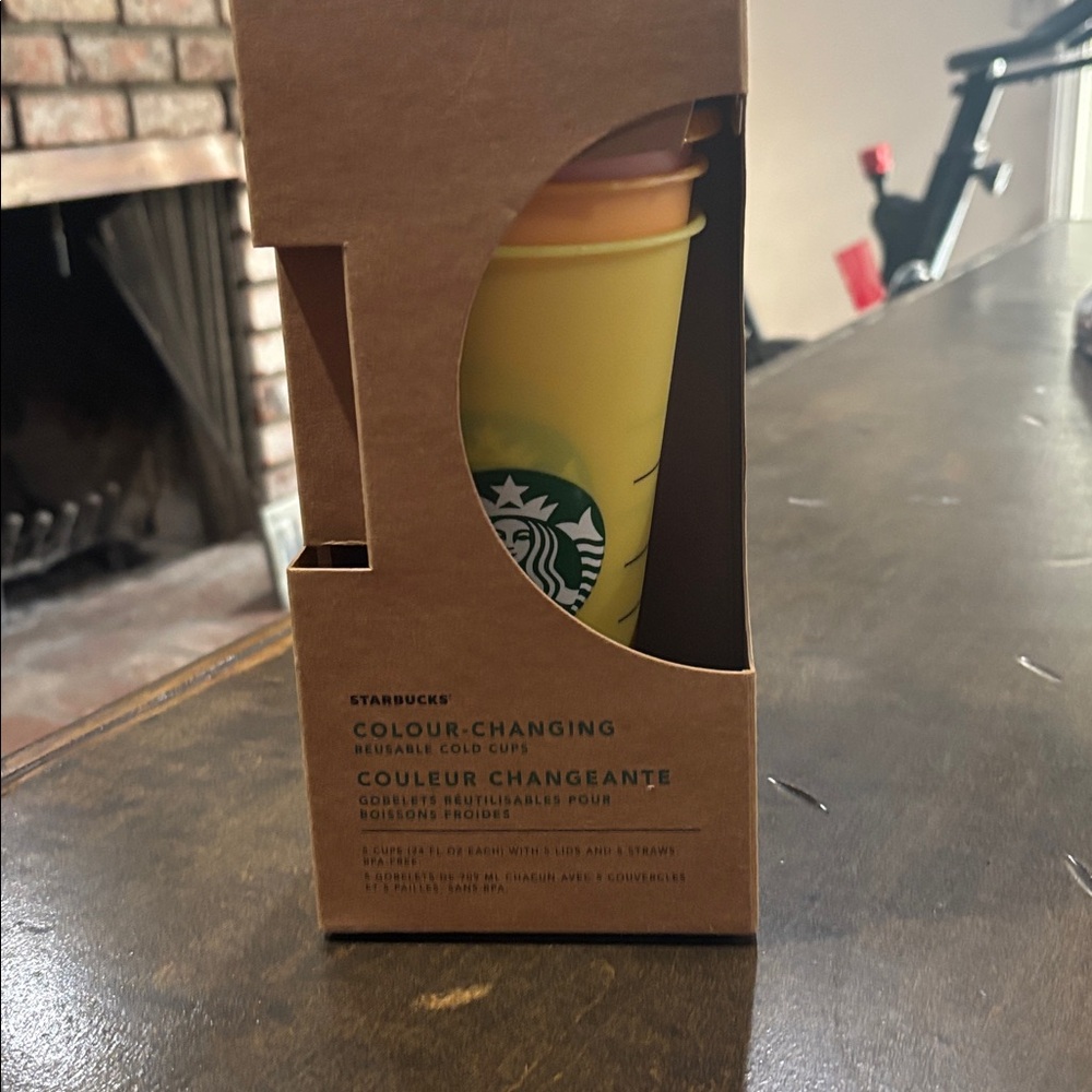 New Starbucks Yellow Color-Changing Cup 3 pack